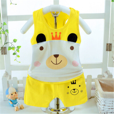 

Bamboo cotton baby cotton sleeveless vest shorts set boys&girls