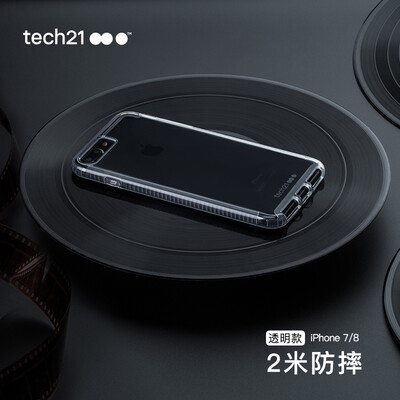 

Tech21 Apple 78 mobile phone shell iPhone78 shatter-resistant phone shell protective cover 2 meters drop high transparent section 47 inches transparent
