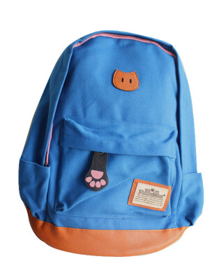 

Women Girl Cat Ear Backpack Schoolbag Campus canvas Bag Outdoor hiking Rucksack