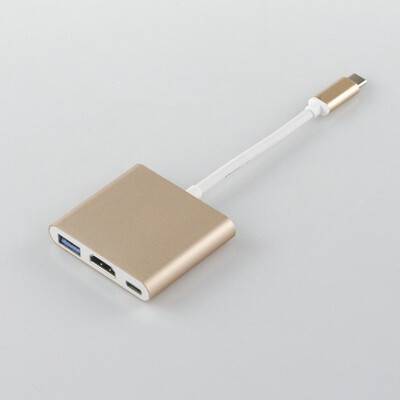 

Тип C USB 3.1 к USB-C 4K HDMI USB3.0 Адаптер 3in1 концентратор для Apple Macbook USB 3.1 Тип C HDMI-адаптер HUB