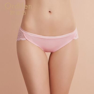 

Ou Difen ladies underwear new low waist briefs XK7302 apricot pink M