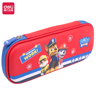 

Deli deli Wang Wang series waterproof pencil case student stationery box large capacity multi-function pencil bag red 70852