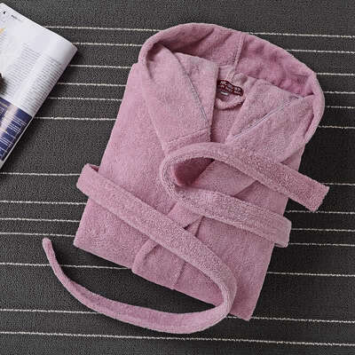 

Cotton Bathrobe Men Hooded Thick warm WinterSpring Dressing Gown Long Robe Wedding Bridesmaid Robe whiteGrey Color