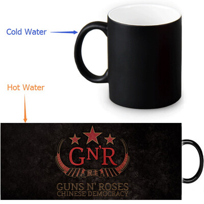 

Guns and Rose 350ml/12oz Heat Reveal Mug Color Change Coffee Cup Sensitive Morphing Mugs Magic Mug Milk Tea Cups