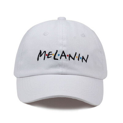 

2018 new arrival MELANIN letter embroidery baseball cap women snapback hat adjustable men fashion Dad hats wholesale