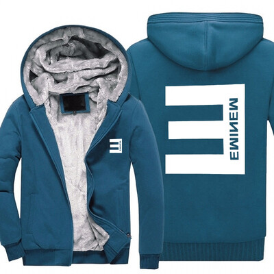 

2018 New Winter Mens Thick Hoodies Eminem Hip Hop Punk Rock Rap Rock Hip Hop Tracksuit Thick Velvet Sweatshirt