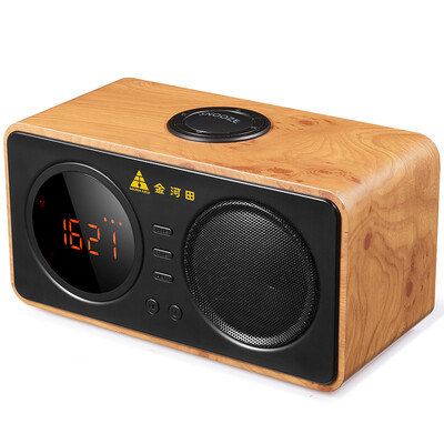

Golden Field D30 желтый дерево компьютер аудио беспроводной Bluetooth динамик телефон карта будильник будильник мини сабвуфер дерево