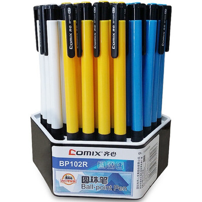 

Comix 60 loaded blue anti-slip handshake ballpoint pen 07mm new&old packaging random office stationery BP102R