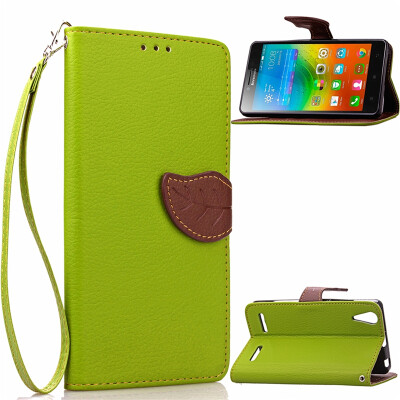 

MOONCASE [Leaves Magnetic] Flip PU Leather Wallet Card Pouch Bracket Stand Back Case Cover for Lenovo K3 [A6000] (5.0 )