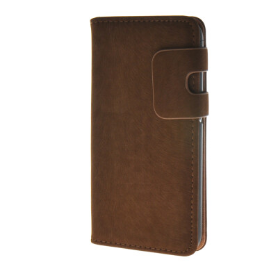 

MOONCASE Suede Leather Side Flip Wallet Card Holder Stand Pouch Case Cover for Samsung Galaxy S6 Brown