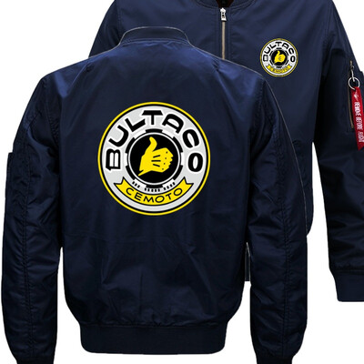 

BULTACO CEMOTO Bomber Jacket Flying Jacket Winter thicken Warm Zipper Men Jackets Anime Mens Casual Coat