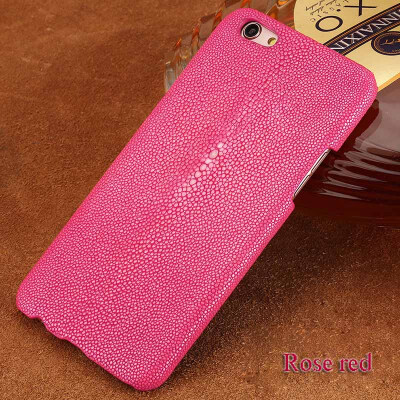 

Genuine Leather Phone Case For OPPO R9 R9S R11 R11S Plus Case Natural Pearl Fish Skin Back Cover