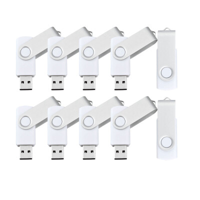 

Fillinlight 10PCS Pack White Swivel USB Flash Drive USB 20 USB Disk Flash Drive 360°Twist Drive