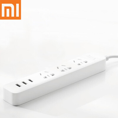 

Оригинальная XiaoMi Smart Adaptation 250V 10A Power Strip с 3 стандартными гнездами 3 USB-порт для смартфона Tablet PC Computer - белый