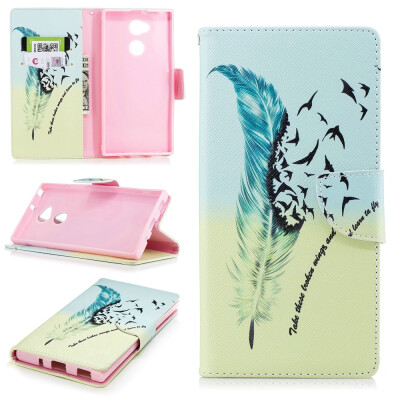 

BEFOSPEY Painting PU LeatherSoft TPU Card Slot Stand Wallet Case For Sony Xperia XA2 Ultra 60"2018