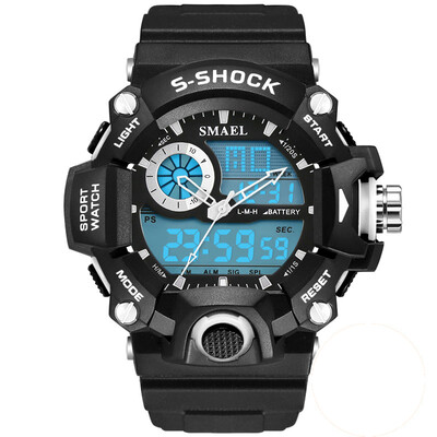 

SMAEL Часы Мужская военная армия Мужские часы Reloj Electronic Led Sport Wristwatch Цифровые мужские часы Спортивные часы Мужчины