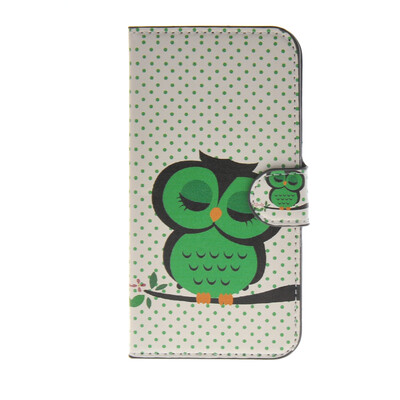 

MOONCASE Owl Pattern Leather Side Flip Wallet Card Slot Stand Pouch ЧЕХОЛ ДЛЯ Samsung Galaxy S6 Edge