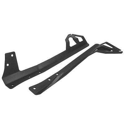 

52" Straight Light Bar Brackets Upper Windshield Seamless Mount Kit for Jeep Wrangler JK JKU 2007-2016 Pair Black