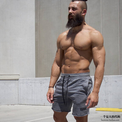 

Muscle Fitness Muscle Brothers Summer New Fitness Sports Outdoor Cotton Slim Men Shorts