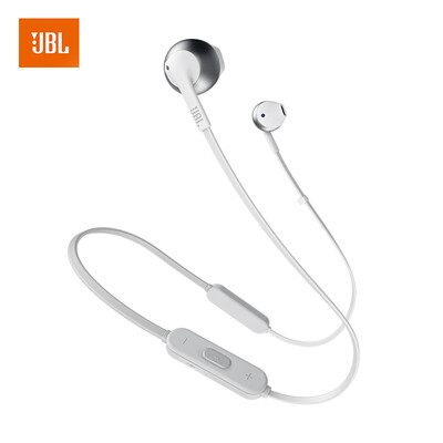 

JBL TUNE205BT Wireless Bluetooth Headset Sports Headphones T205BT Half Ear Music Headphones With Mai Phones Talk Cold talk Silver
