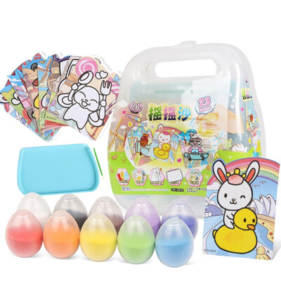 

ZHIGAO 10 Color Shake Sand Color Sand Egg Gift Set Creative sand painting&painting toys KK-2916