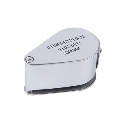 

20X Lighted LED Illuminated Jewelers Jewelry Loupe Magnifying Glass Magnifier