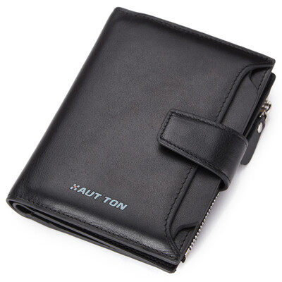 

HAUTTON QB119 Cow Leather Wallet Vertical Style
