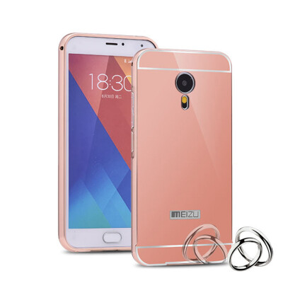 

MOONCASE Plating Metal Frame Edge Mirror Back Protective Shell 2 in 1 Thin Case Cover for Meizu MX5