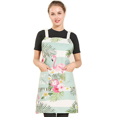 

Хлопчатобумажное белье Фламинго Pattern Фартук для взрослых Биб Главная Кулинария Выпечка Чистка Кухня Фартуки Аксессуары