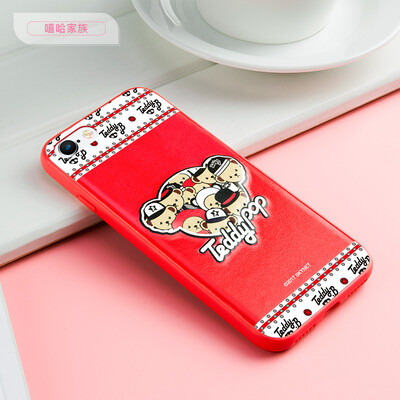 

Teddy Collectible Apple 8/7 Mobile Shell iPhone8 / 7 Обложка мультфильма Cute All-inclusive Drop Stereo Shell Personality Creative Hip-Hop Family