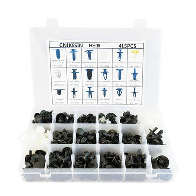 

CNIKESIN HE06 415PCS Автоматическая пластиковая застежка 6 мм-10 мм Пластиковые винт Заклепки Автомобильные дверные дощечки Fender Бампер Зажимы для Ford