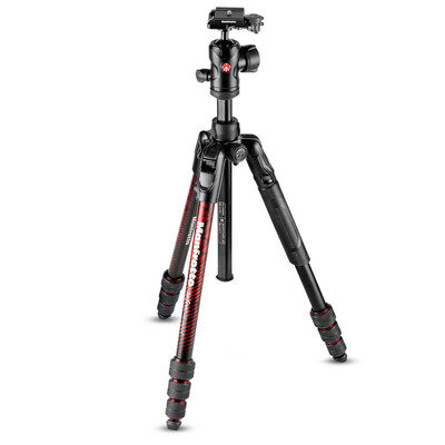 

Manfrotto befree Advanced aluminum tripod kit travel portable anti-folding lock tripod MKBFRTA4RD-BH red