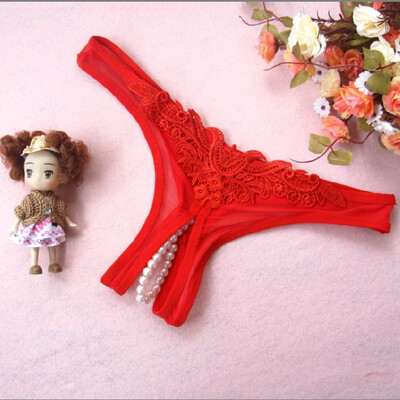 

Sexy Panties Perspective Pearl Crotch Mesh Lace Сексуальное нижнее белье Взрослая пара Flirting Temptation Underwear