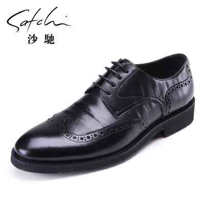 

Sha Chi Breathable Business Suit Mens Lace Brock Carved Shoes 96561209Z Black 41