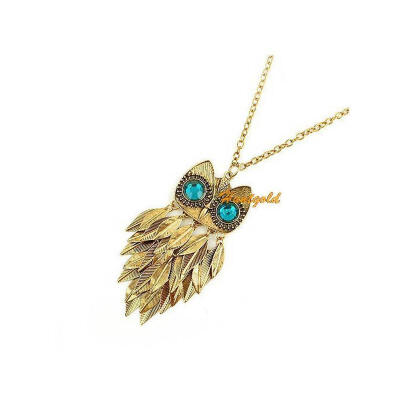 

Sweat Necklace 2015 Fashion Lovely Crystsal Rhinestone Owl Pendant Chain Necklace