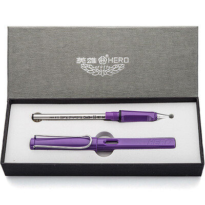 

Hero HERO 359 suits positive color series pen double pen tip F tip ballpoint pen purple