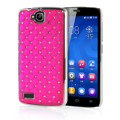 

MOONCASE Hard Chrome Plated Star Bling Back ЧЕХОЛ ДЛЯ Huawei Honor 3C Hot pink