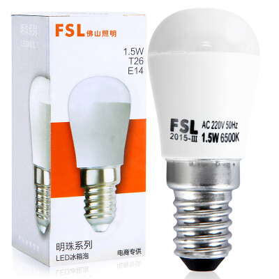 

Jingdong Supermarket Foshan Lighting FSL LED refrigerator light bulb E14 small screw energy saving LED light bulb 15W white light 6500K