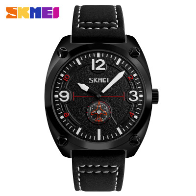 

Heren Horloges Top Brand Luxe SKMEI Waterdichte Lederen Militaire Sport Quartz Horloge Voor Mannen Mannelijke Klok Relogio Masculi