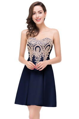 

Appliqued Short Homecoming Party Dress Pageant Evening Gown Prom Cocktail Bridesmaid Dresses