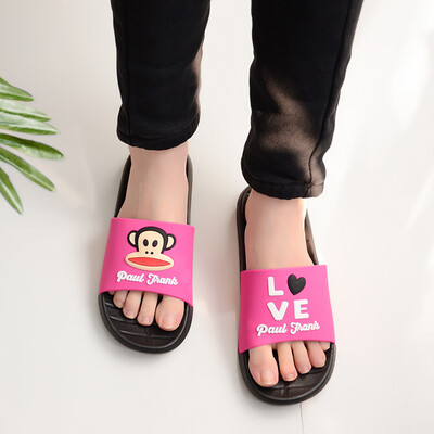 

PaulFrank big mouth monkey slippers couple models casual fashion outdoor sandals beach shoes women PF600 rose red 36 suitable for wearing 35 yards