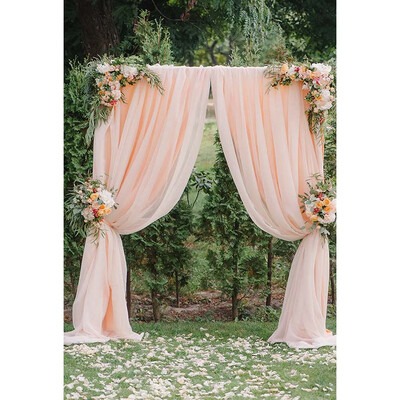 

Green Tree Pink Scarf Photo Background 57FT Vinyl Fabric Cloth Digital Printing Wedding Backdrop -3067