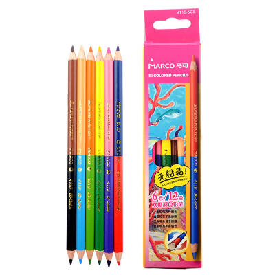 

Marco 4110-12CB Double Head 24 Color Pencil Color Pen Color Lead 12 Paper Box