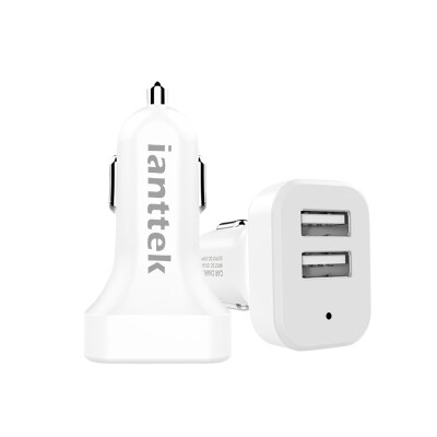 

Love Ant Attetek A15 Car Charger Car Charger One for Two Vehicle Cigarette Lighter Multifunction Mobile Phone Dual usb Car White