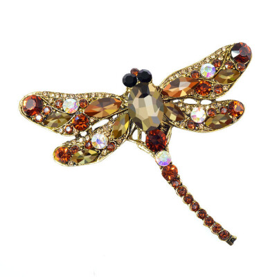 

CINDY XIANG Crystal Vintage Dragonfly Brooches для женщин Большая брошь для брошюр для насекомых Pin Fashion Dress Coat Accessorie