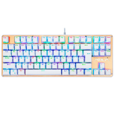 

Tarantula (AULA) подрядчик RGB механическая клавиатура 87 ключ игра клавиатура машина зеленый ось earthhao золотой версия