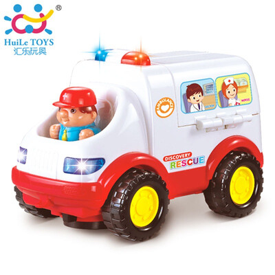 

Hui Le Toys HUILE TOYS Electric universal toy car Almighty ambulance with music