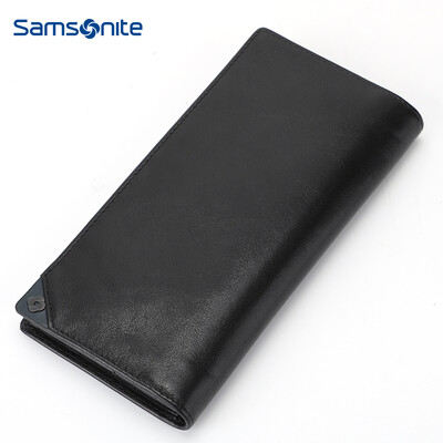 

Samsonite Y-CITIZEN Mens Long Wallet Business Casual Multifunction Fashion Leather Wallet TK609003 Black