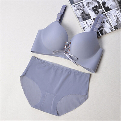 

Plus Size Strap-Style Adjustable No Steel Bra&Underwear Set8 Colors