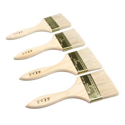 

Wick Wico WK82230 Brush 3 Inch Multifunction Brush Paint Brush Wood Handle Brush Sweep Brush Brush Brush Food Brush Grill Accessories 4 Pack